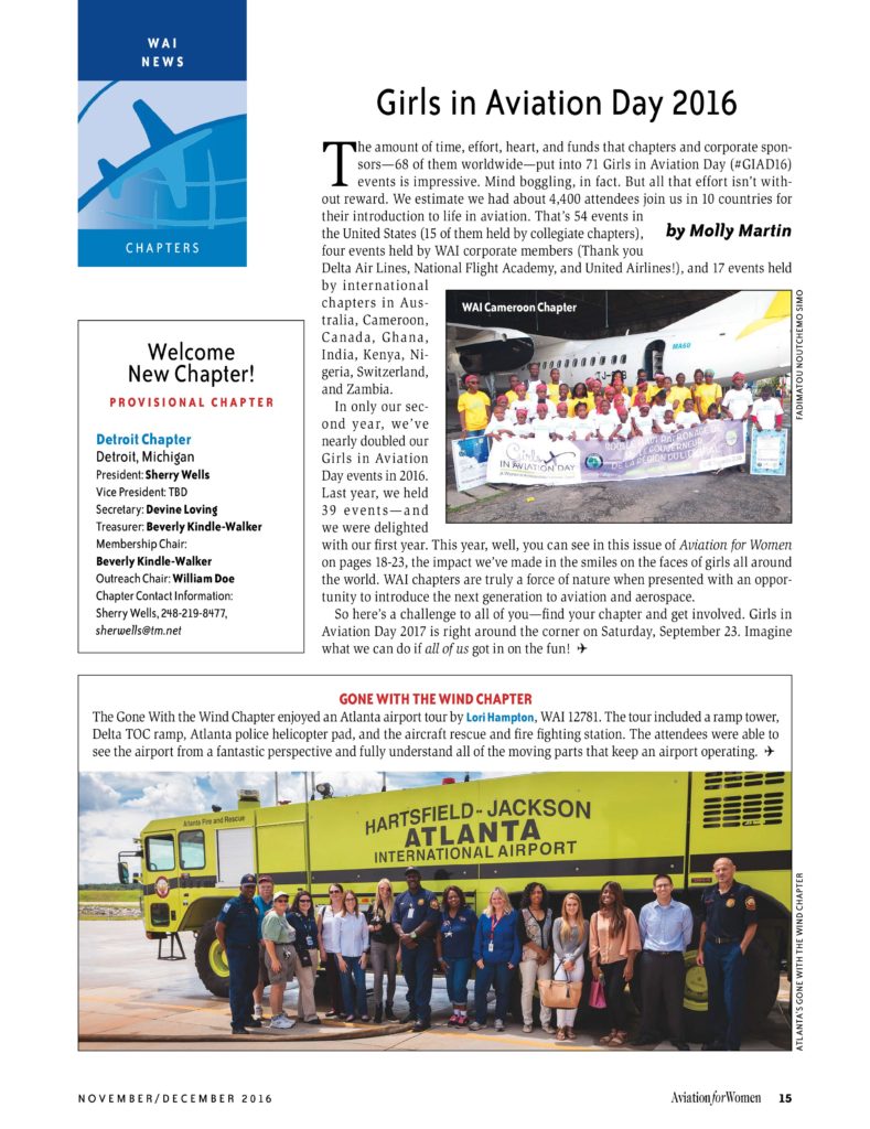 Hartsfield-Jackson’s Tour program featured in Women in Aviation newsletter